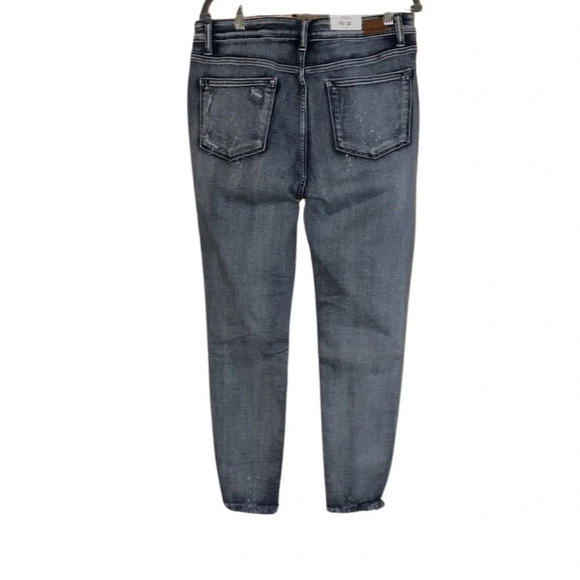 Judy Blue Bleach Destroyed Splash High Waist Jeans Skinny Fit Size 15/32 - Picture 7 of 10